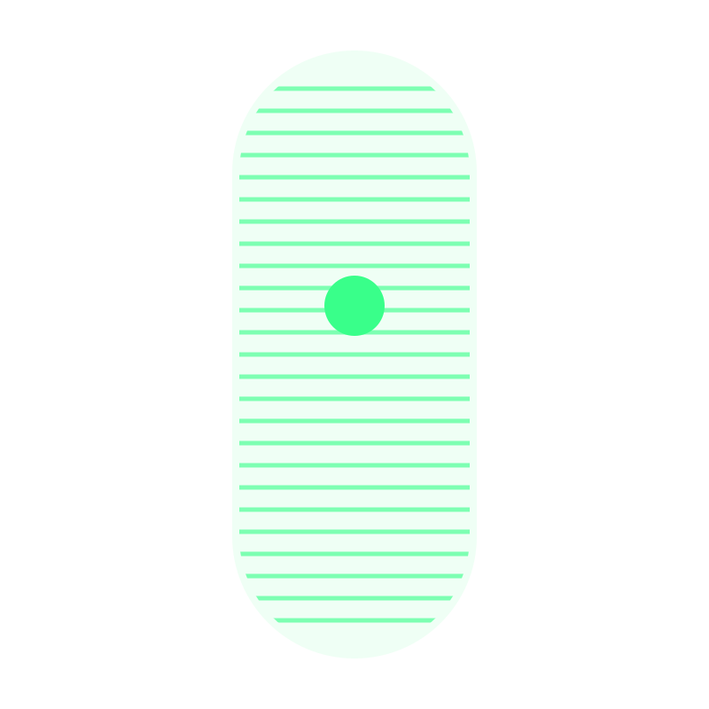 Scanned green pill