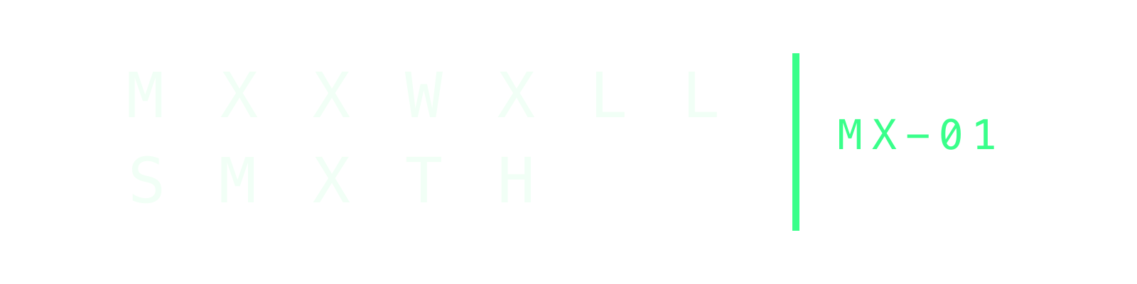 Stacked mxxwxll smxth wordmark